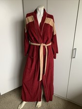 VINTAGE Studio 5 adult unisex One Size belted full length maroon Bath Robe