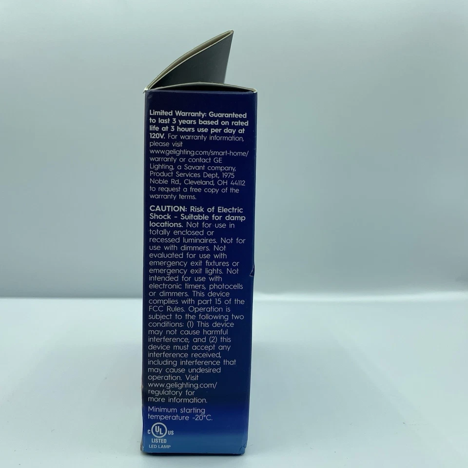 GE CYNC Smart Color Change Bulbs WiFi Compatible w Alexa & Google 40W B11 - Image 2 of 4