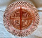 Vintage Pink Depression Glass Miss America Anchor Hocking Divided Relish Dish 9”