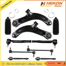 10x Front Lower Control Arms Sway Bars Tie Rod End For 2007-2011 Nissan Versa