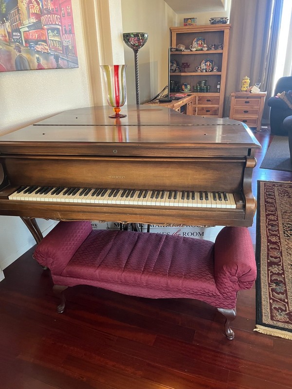 antique Hardman  baby grand piano