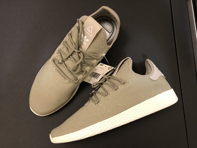 NEW ADIDAS ORIGINALS Pharrell Williams PW TENNIS HU CQ2163 Beige MENS SIZE 10.5 for sale online