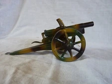 ANTIQUE 1920s GERMAN HAUSSER TINPLATE FIELD GUN TOY 6" LONG