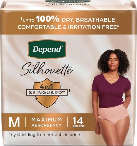 Depend Silhouette Incontinence Postpartum Underwear for Women Maximum S/M/L/XL ✅ - Picture 5 of 12