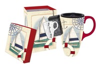 Cypress Home 17 Oz. Sailboat Collage Boxed Ceramic Travel Cup on sale Cypress Home 17 Oz. Sailboat Collage Boxed Ceramic Travel Cup on sale