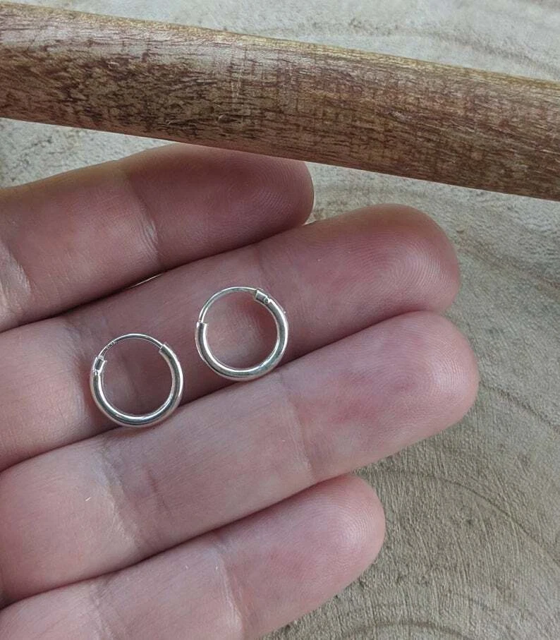 925 sterling 2024 silver hoop earrings