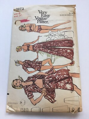 Vogue 8573 Uncut Sewing Pattern, Misses' Swimsuit, Size 8, Bust 31 1/2
