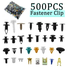500Pcs Mixed Auto Car Fastener Clip Bumper Fender Trim Plastic Rivet Door Panel