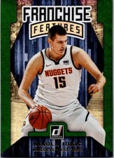 Nikola Jokic 2019-20 Donruss Franchise Features Green Flood #21 Nuggets Insert