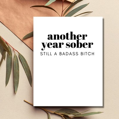 1 Year Sober Sobriety Milestone Card for Sober Loved One