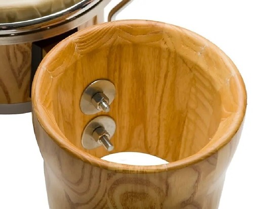 Gon Bops Alex Acuña Bongo Set 7""/8,5"" distribuidor de laca natural de ceniza norteamericana - Imagen 2 de 3