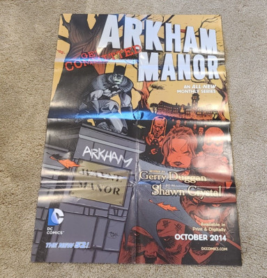 DC Batman Arkham Manor Promo Poster Store 22x34 Comic Gerry Duggan Shawn Crystal
