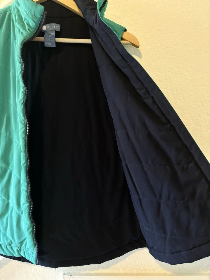 Koret Women’s Fleece Lined Vest Medium Mint Green Polyester Winter Outdoor - Image 4 of 4