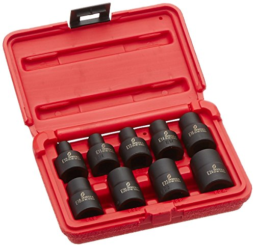 Sunex 4687 3/4-Inch Drive 12-Point SAE Impact Socket Set, 9-Piece