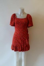 Womens ASOS Red Floral  Dress Size 6*