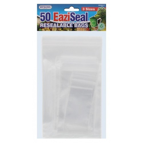 50 sacchetti richiudibili grip sigillo piccoli, medi, grandi poli plastica trasparente tutte le misure - Foto 2 di 6