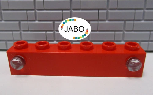 (B4/15) LEGO 4170 Light Brick 1x6 Red Train 7740 7745