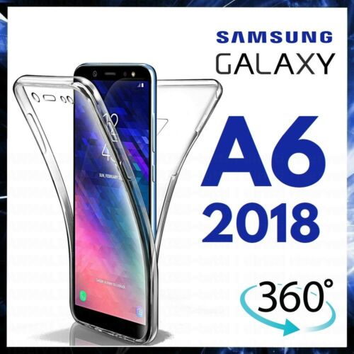 360 CLEAR CASE For SAMSUNG GALAXY A6 2018 FRONT & BACK TPU SILICONE PHONE COVER - Picture 1 of 10