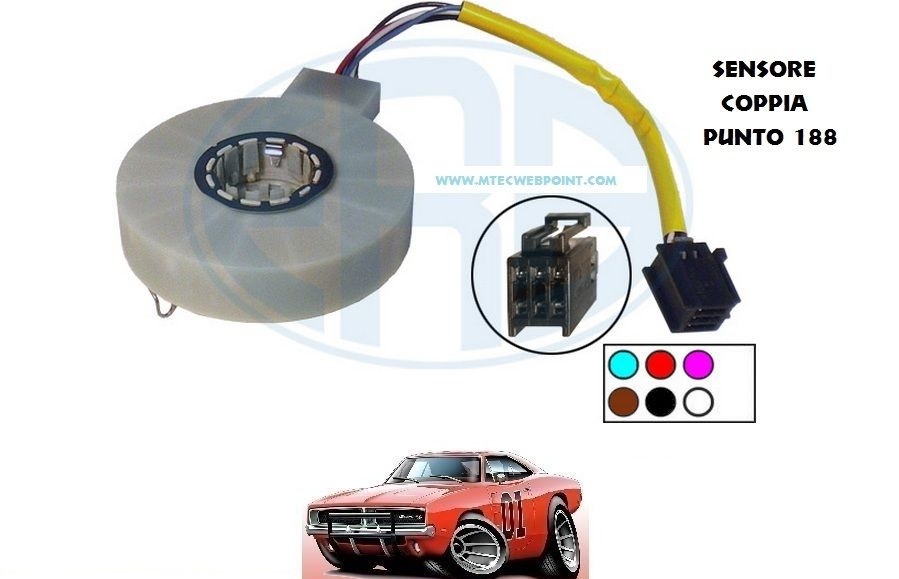 Sensore Di Coppia E Angolo Sterzo Per Guida Elettrica Delphi Fiat Con Guaina Blu - Foto 2