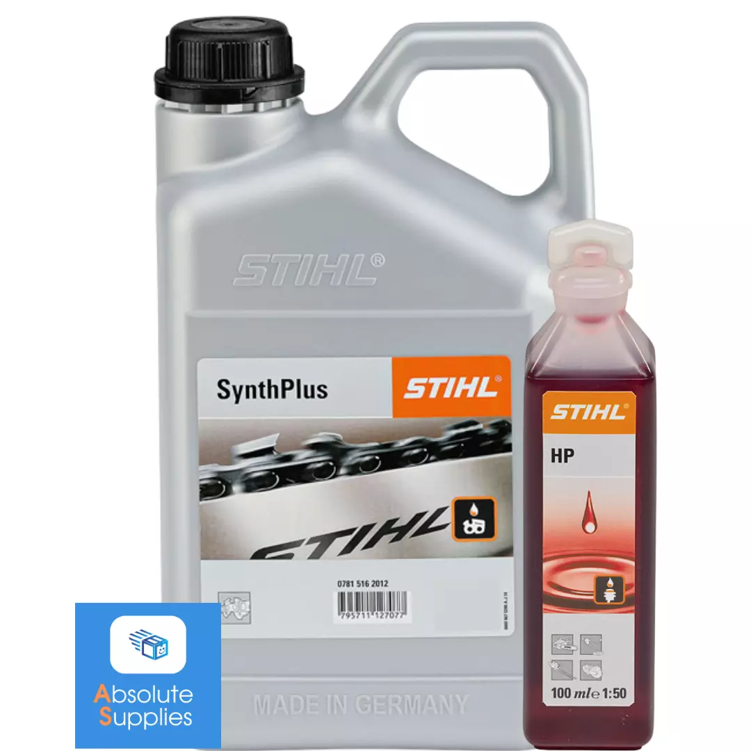 5 LITRE GENUINE STIHL SYNTH PLUS CHAINSAW CHAIN BLADE OIL 100ml