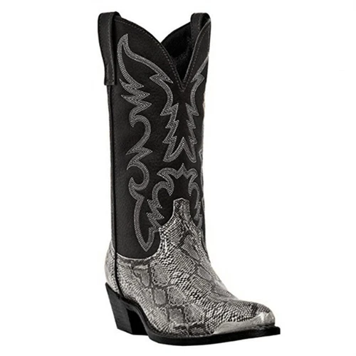 Modische Western Cowboy Cowboystiefel Mit Runder Zehenpartie Für Herren Stiefel - Bild 3 von 15