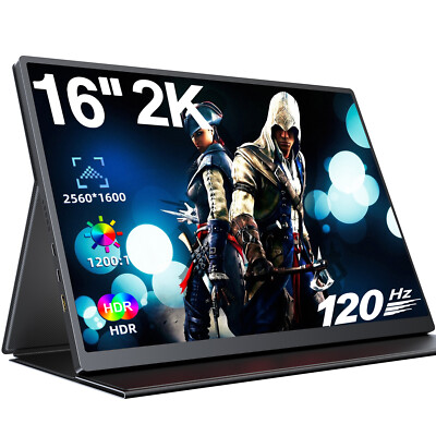 Used | 16'' Portable Display 2560x1600 120Hz Gaming Monitor USB C for PS Xbox