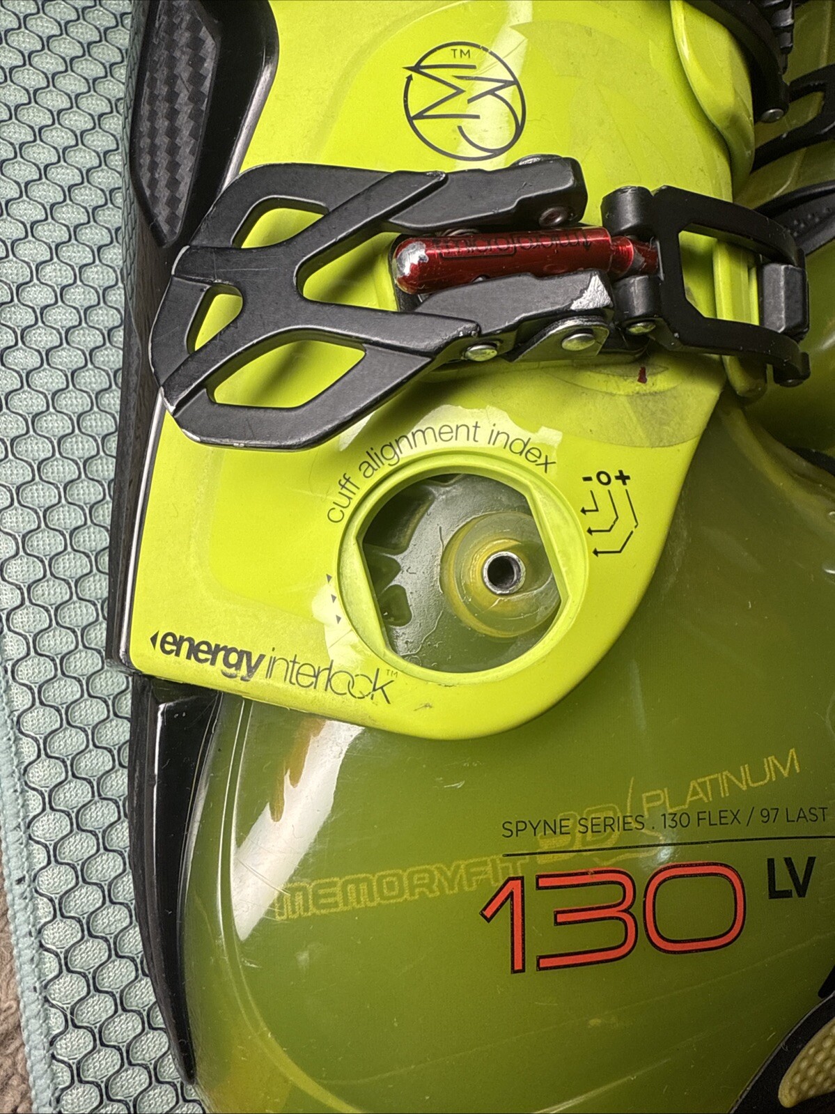 SALOMON Scarponi da sci alpino K2 Spyne 130 LV 24 24 5 286mm verde fluo MANCA IL BULLONE!