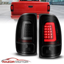 Fit 1997-04 Dodge Dakota Pickup C-shape Led Tube Black Smoke Taillights Pair Fit 1997-04 Dodge Dakota Pickup C-shape Led Tube Black Smoke Taillights Pair
