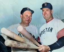 GL45 Ted Williams - Pinky Higgins Boston Red 8x10 11x14 16x20 Colorized Photo