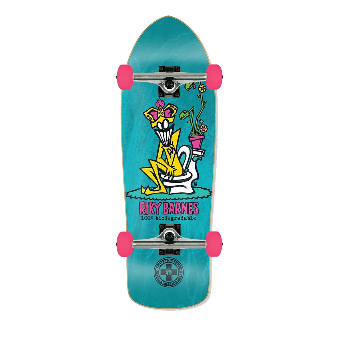 Black Label Skateboard Assembly Barnes Biodegradable Aqua Old School Re-Issue