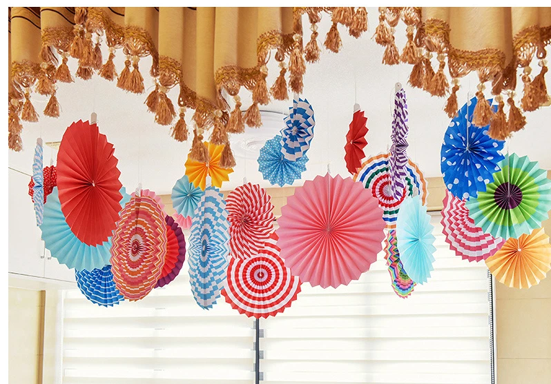 Multi Fans Flores Navidad Boda Bebé Cumpleaños Fiesta Tejido Papel Decoración Reino Unido Foto 3 de 4