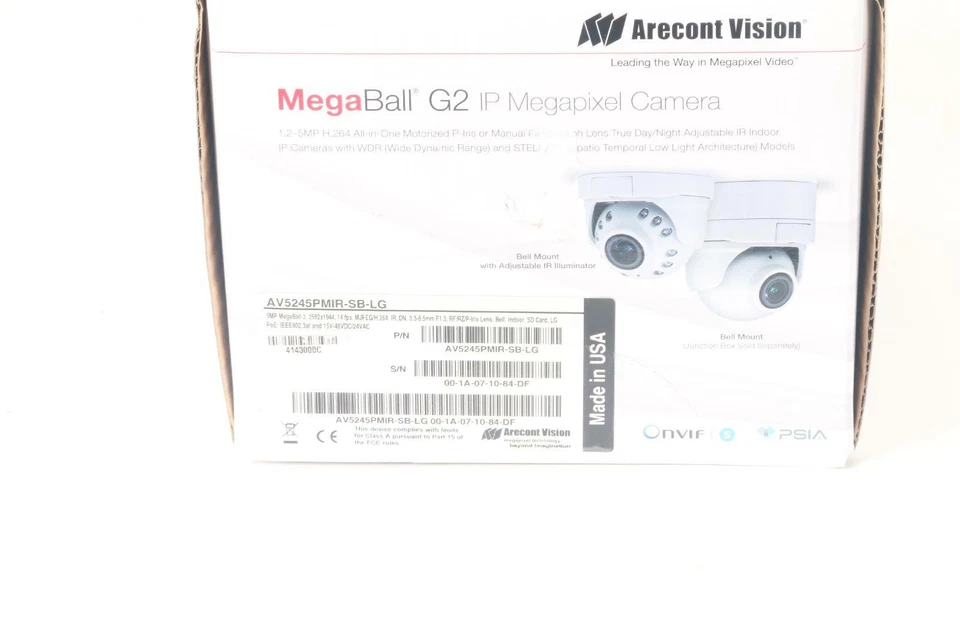 New Arecont Vision AV5245PMIR-SB-LG MegaBall G2 IP Megapixel Camera - Image 2 of 4