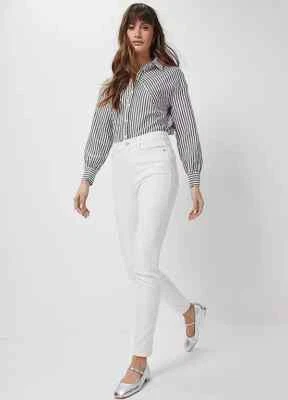 Freemans Weiß Röhrenjeans Übergröße UK 18R (fm177-2) - Bild 1 von 3