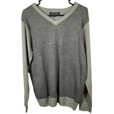 NWT Tricots st Raphael Gray V-neck Sweater Size Small 