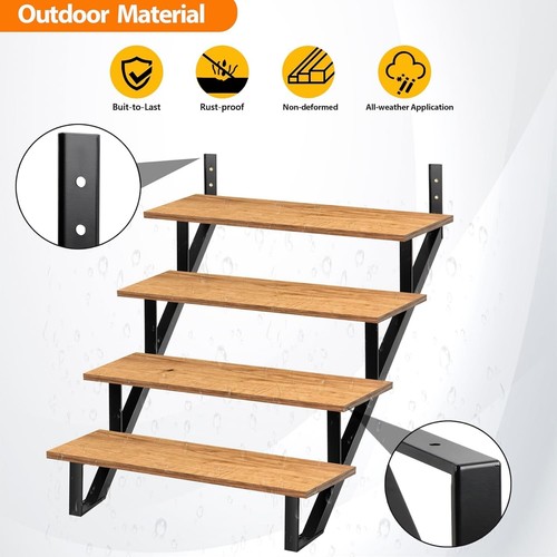 Secure 4-Step Metal Stair Stringer with Easy Installation - 3000 lbs Load - Picture 8 of 10