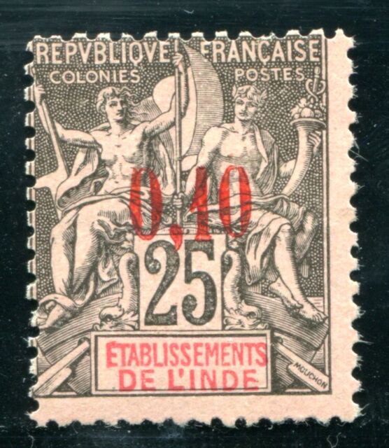 INDE 1903 Yvert 21 * seltene Marke geprüft BRUN etc 400€(S4104