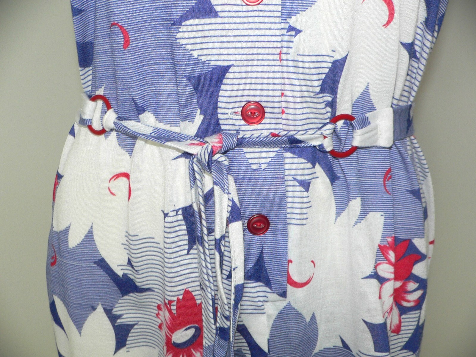 Vintage 1960's - 70's A Nancy Frock Red, White, B… - image 6