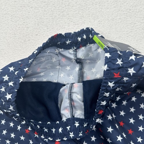 DSG Boys Woven Volley Athletic Shorts Size Small Blue Red Stars Elastic Waist - Picture 3 of 8