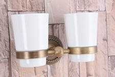 Antique Brass Wall Mounted Bathroom Accessories Toothbrush Holder sba224