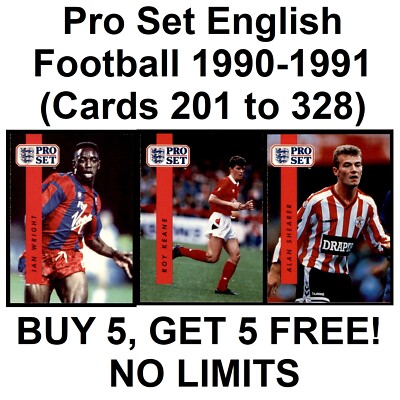 Pro Set English Football 1990-1991 (Karten 201 bis 328) **Bitte Karten auswählen**
