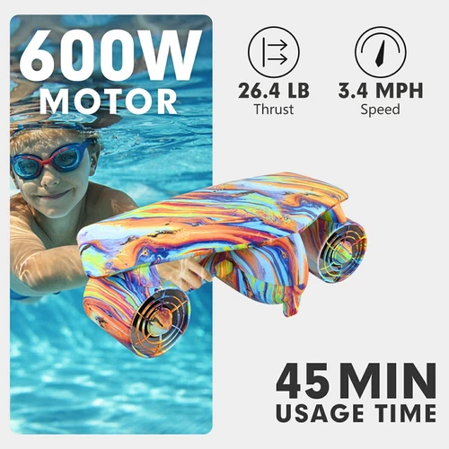 600W Underwater Scooter Waterproof Electric Sea Scooter Dual Speed Camera Mount - Picture 1 of 13