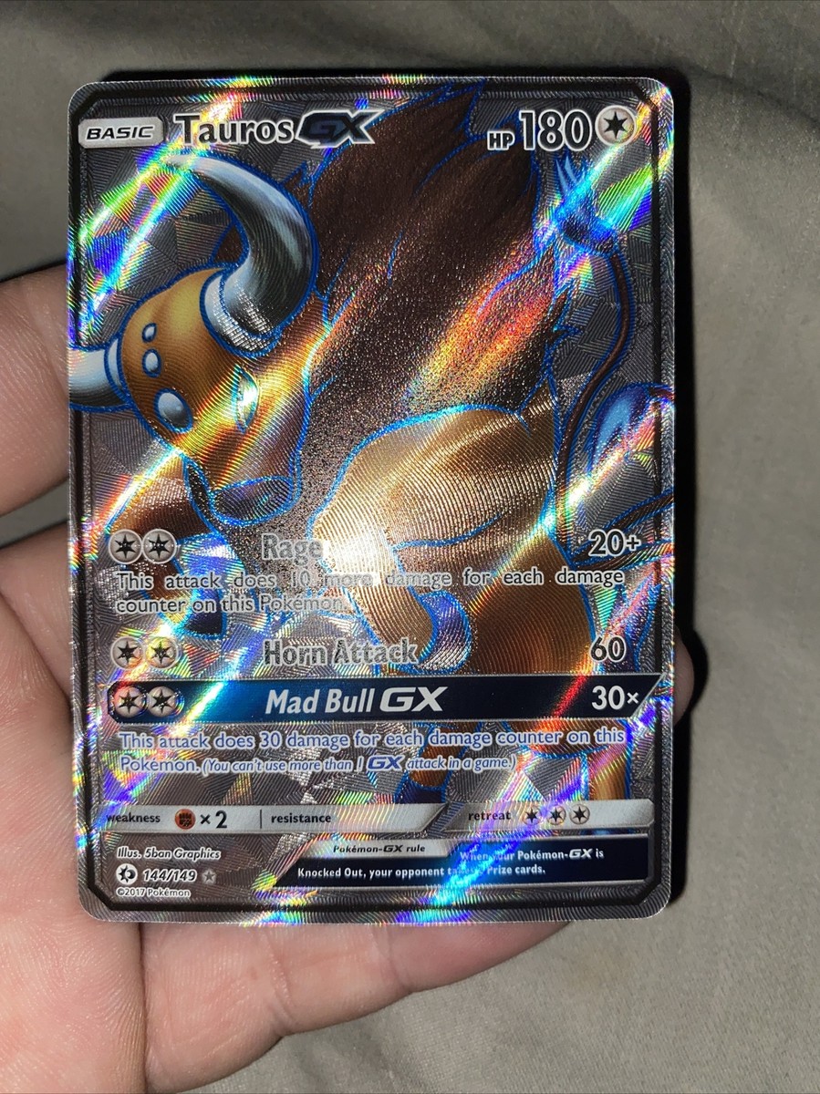 tauros gx pokemon card 2017 Pokemon Sun & Moon 144 Full Art/tauros Gx PSA 9 Graded Card