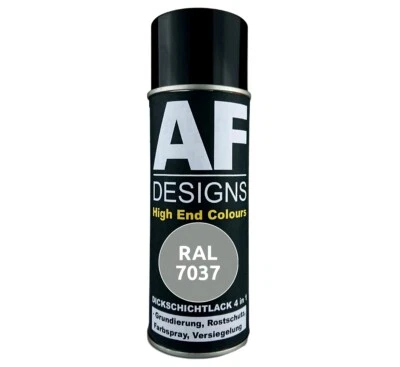 ALEX FLITTNER DESIGNS 4in1 Rostschutz Lackspray FÜR RAL 7037 Staubgrau Farbe Grundierung Spraydose