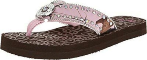 Blazin Roxx Western Womens Charlee Flip Flops Pink 4115430 - Picture 2 of 2