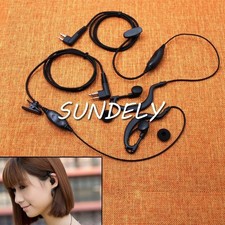 2x Clip Ear Headset Earpiece For  HYT Radio HYT850, HYT2100,TC-508 TC-505