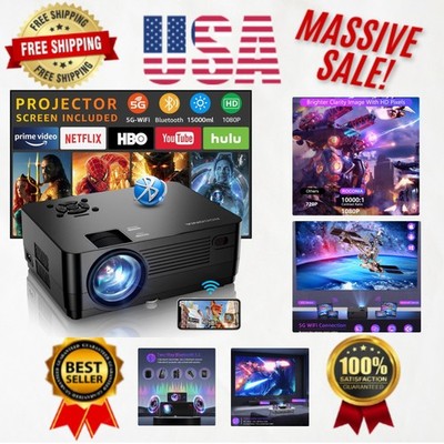 18000 Lumens Full HD Projector with Bluetooth & 5G WiFi for Ultimate Viewing
