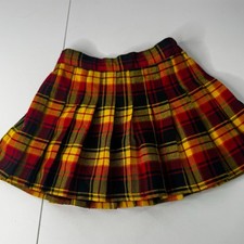 Vintage Y2K 90s Toddler Plaid Girls Pleated Mini Skirt Size 24 months