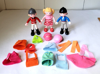 Haba Vanessa & Mika & Feli With Outfits Little Friends Dolls