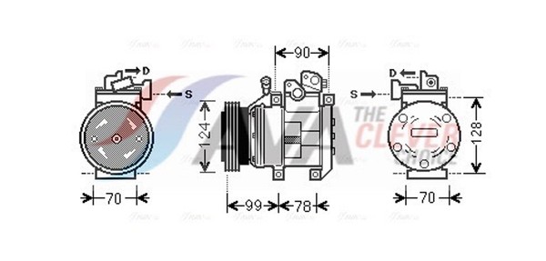 Kompressor Klimaanlage AVA Clever Choice KAK130 FüR KIA Sorento 1 JC-image