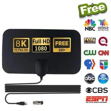 8000 Miles Indoor TV antenna Ariel Freeview Digital 4K HD TV Portable Aerial UK